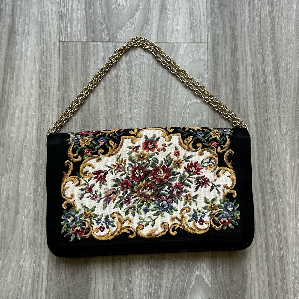 Vintage Walborg Tapestry Handbag Clutch
